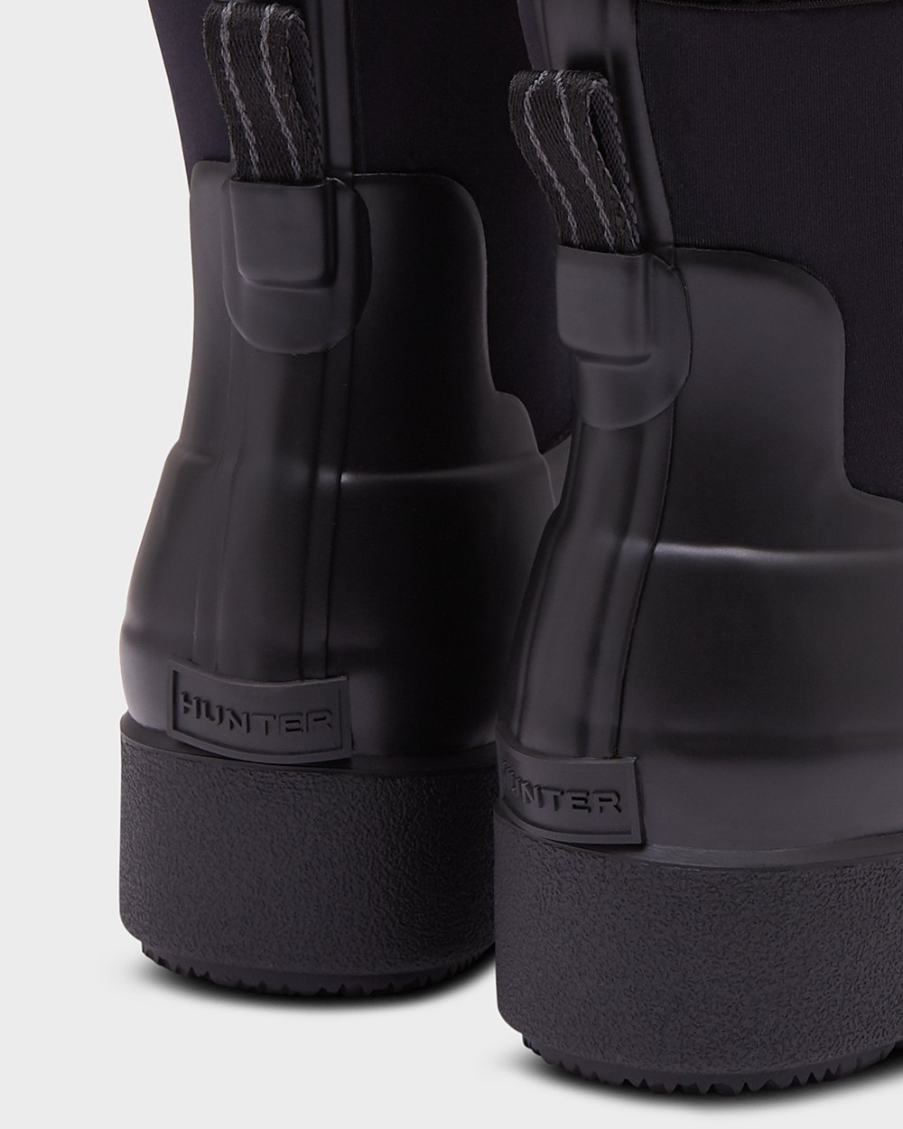 Womens Creeper Boots - Hunter Refined Slim Fit Neoprene Chelsea (57TZLOQGH) - Black